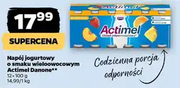 Netto Napój jogurtowy o smaku wieloowocowym Actimel Danone oferta