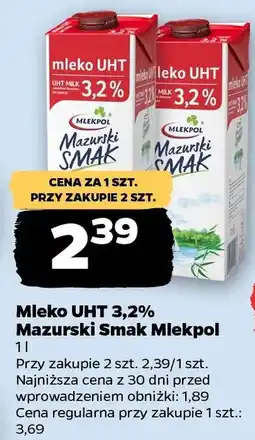 Netto Mleko UHT 3,2% Mazurski Smak Mlekpol oferta