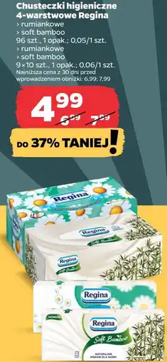 Netto Chusteczki higieniczne 4-warstwowe Regina (rumiankowe, soft bamboo) oferta