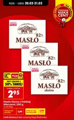 Biedronka Masło ekstra z polskiej mleczarni 82% oferta