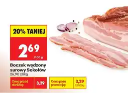 Biedronka Boczek wędzony surowy Sokołów oferta
