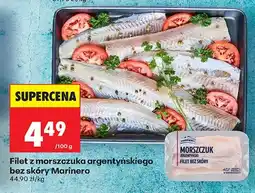 Biedronka Filet z morszczuka argentyńskiego bez skóry Marinero oferta