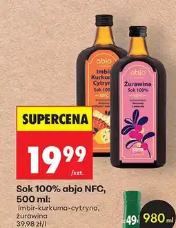 Biedronka Sok 100% imbir-kurkuma-cytryna oferta