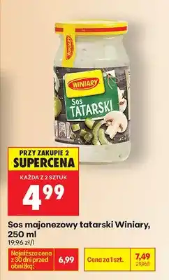Biedronka Sos majonezowy tatarski oferta