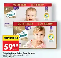 Biedronka Pieluchy Extra Care Jumbo rozmiar 4 oferta