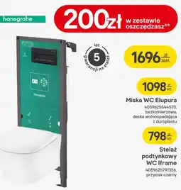 Castorama Zestaw - Stelaż podtynkowy WC Iframe + Miska WC Elupura oferta