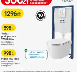 Castorama Zestaw: Stelaż podtynkowy WC Solido + Miska WC Talia oferta