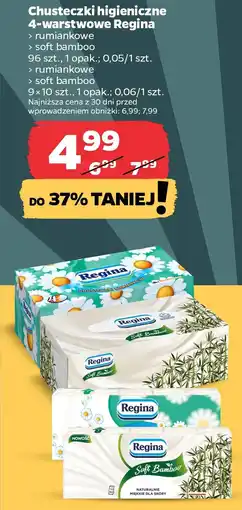 Netto Chusteczki higieniczne 4-warstwowe Regina oferta