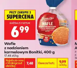 Biedronka Bonitki Wafle z nadzieniem karmelowym oferta