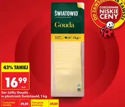 Biedronka Ser żółty Gouda w plastrach Światowid oferta