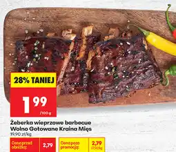 Biedronka Żeberka wieprzowe barbecue Wolno Gotowane Kraina Mięs oferta