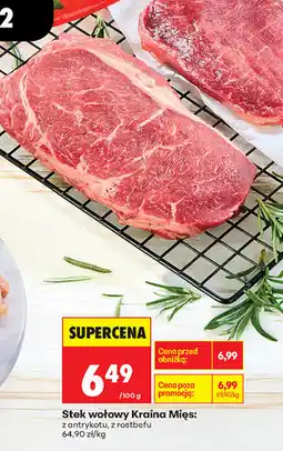 Biedronka Stek wołowy Kraina Mięs: z antrykotu, z rostbefu oferta
