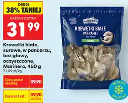 Biedronka Krewetki białe, surowe, w pancerzu, bez głowy, oczyszczone, Marinero oferta