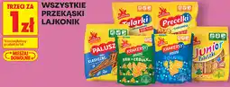 Biedronka Wszystkie przekąski Lajkonik (Talarki, Precelki, Paluszki, Krakersy mini, Junior Paluszki) oferta