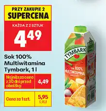 Biedronka Sok 100% Multiwitamina Tymbark oferta