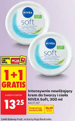 Biedronka Intensywnie nawilżający krem do twarzy i ciała NIVEA Soft oferta