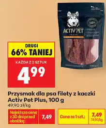 Biedronka Przysmak dla psa filety z kaczki Activ Pet Plus oferta