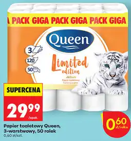 Biedronka Papier toaletowy Queen, 3-warstwowy, 50 rolek oferta
