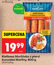 Biedronka Kiełbasa Morlińska z piersi kurczaka Morliny oferta