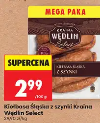 Biedronka Kiełbasa Śląska z szynki Kraina Wędlin Select oferta