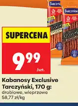 Biedronka Kabanosy Exclusive Tarczyński, 170 g: drobiowe, wieprzowe oferta