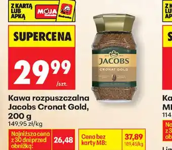 Biedronka Kawa rozpuszczalna Jacobs Cronat Gold oferta