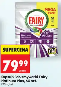 Biedronka Kapsułki do zmywarki Fairy Platinum Plus, 60 szt oferta