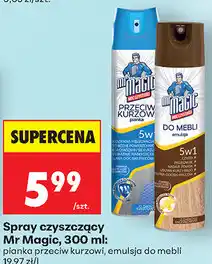 Biedronka Spray czyszczący Mr Magic, 300 ml: pianka przeciw kurzowi, emulsja do mebli oferta