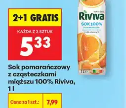 Biedronka Riviva Sok pomarańczowy z cząsteczkami miąższu 100% oferta