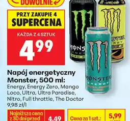 Biedronka Napój energetyczny Monster oferta