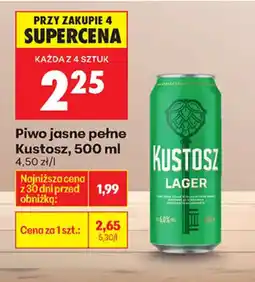 Biedronka Piwo Kustosz Lager oferta