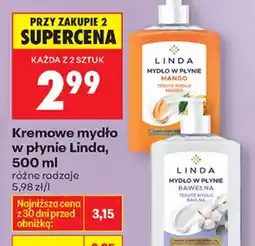Biedronka Kremowe mydło w płynie Linda oferta