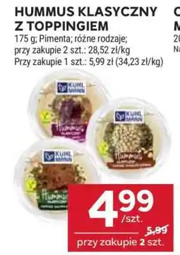 Stokrotka Market Hummus klasyczny z toppingiem oferta