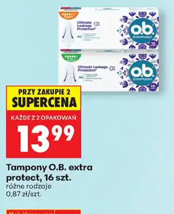Biedronka Tampony O.B. extra protect oferta