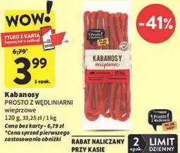 Intermarche Kabanosy Prosto z Wędliniarni wieprzowe oferta