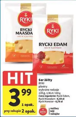 Intermarche Ser żółty RYKI plastry wybrane rodzaje oferta