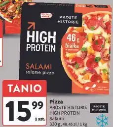 Intermarche Pizza PROSTE HISTORIE HIGH PROTEIN Salami oferta