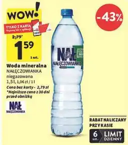 Intermarche Woda mineralna Nałęczowianka niegazowana oferta