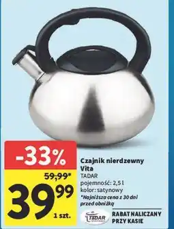 Intermarche Czajnik nierdzewny Vita TADAR oferta