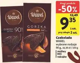 Intermarche Czekolada WAWEL wybrane rodzaje oferta