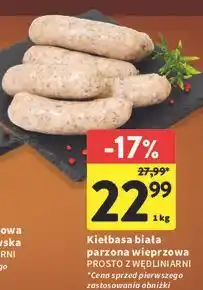 Intermarche Kiełbasa biała parzona wieprzowa PROSTO Z WĘDLINIARNI oferta