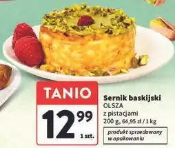 Intermarche Sernik baskijski OLSZA z pistacjami oferta