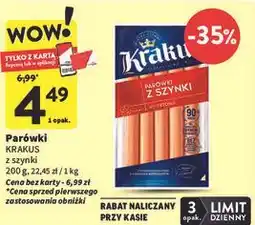 Intermarche Parówki Krakus z szynki oferta