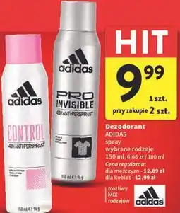 Intermarche Dezodorant Adidas spray wybrane rodzaje oferta