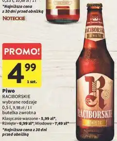 Intermarche Piwo Raciborskie wybrane rodzaje oferta
