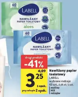 Intermarche Nawilżany papier toaletowy Labell oferta