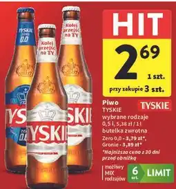 Intermarche Piwo Tyskie wybrane rodzaje oferta