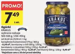 Intermarche Ogórki KRAKUS wybrane rodzaje oferta