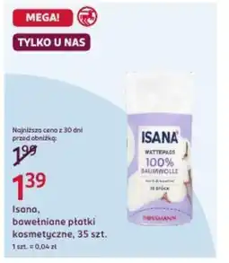 Rossmann Isana, bawełniane płatki kosmetyczne oferta