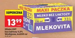 Biedronka Mleko UHT bez laktozy 3,2%, Wydojone, 6x500 ml oferta